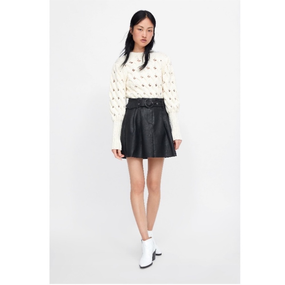 Zara Faux Leather Mini Skirt